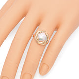 14K Yellow Gold Mabe Pearl Ring