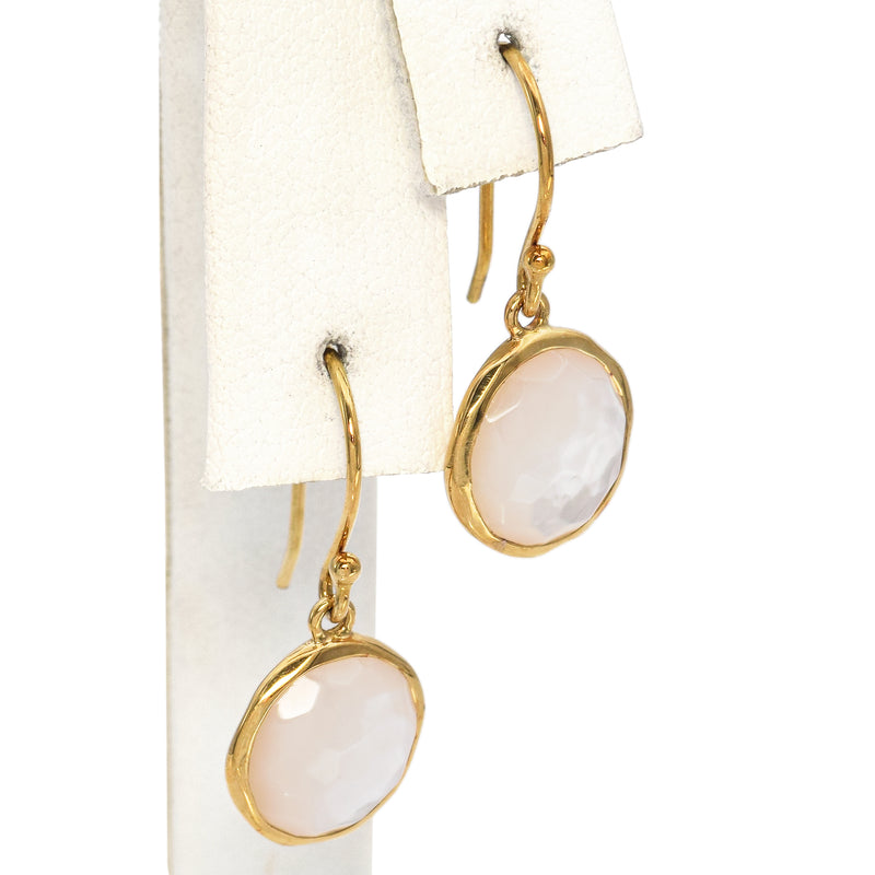 Ippolita Lollipop 18K Yellow Gold Mother of Pearl French Wire Earrings