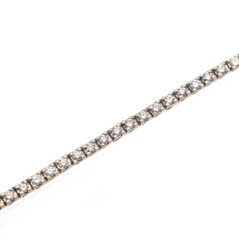 Vintage 14K White Gold 1.215 TCW Diamond Tennis Bracelet