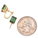 14K Yellow Gold 2.56 TCW Tourmaline Screw Back Earrings