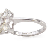 14K White Gold 1.035 TCW Diamond Floral Halo Engagement Ring