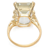 Vintage 10K Yellow Gold 9.84 Ct Aquamarine Cocktail Ring Size 8