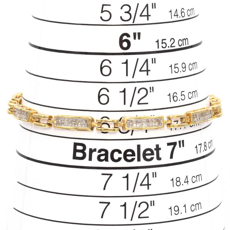 14K Yellow Gold Invisible Set 0.50 TCW Diamond Bracelet