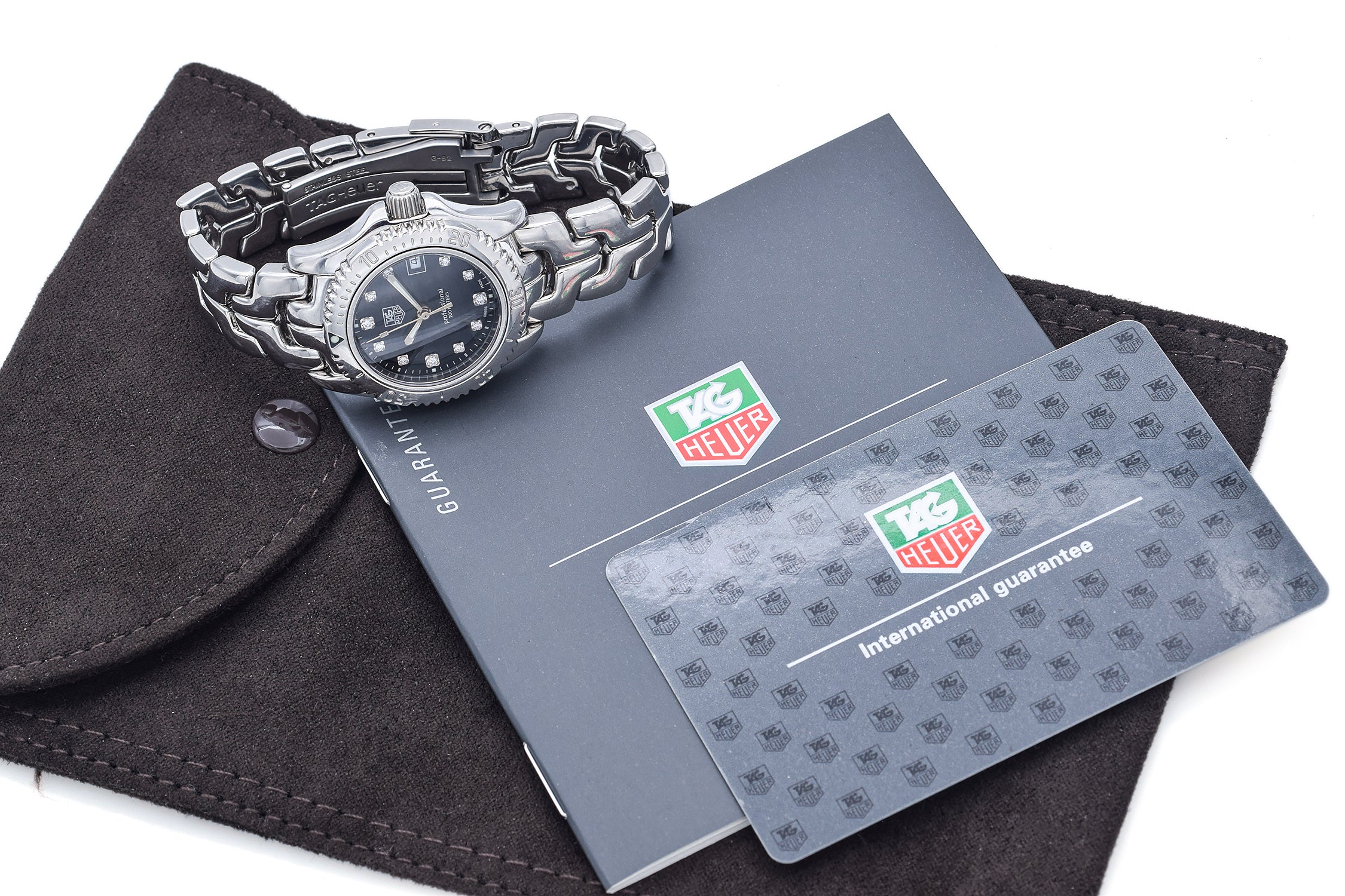 TAG Heuer Professional WT1317 Diamond Quartz Women's Watch +Pouch, Booklet, Card