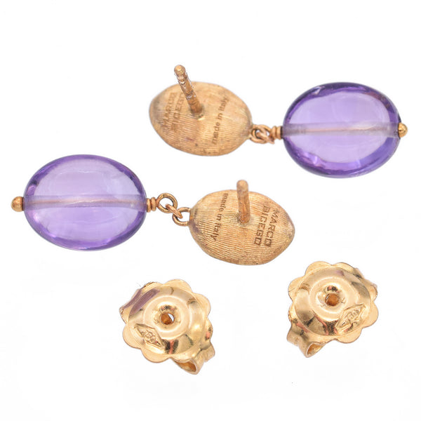 Marco Bicego 18K Yellow Gold Amethyst Drop Earrings