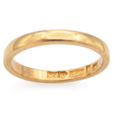 OS Signed Antique 23K Yellow Gold 2.5 mm Band Ring Size 7.25