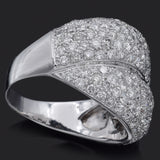 $4,500 UGL Appraised 14K White Gold 3.15 TCW Diamond Cluster Cocktail Ring