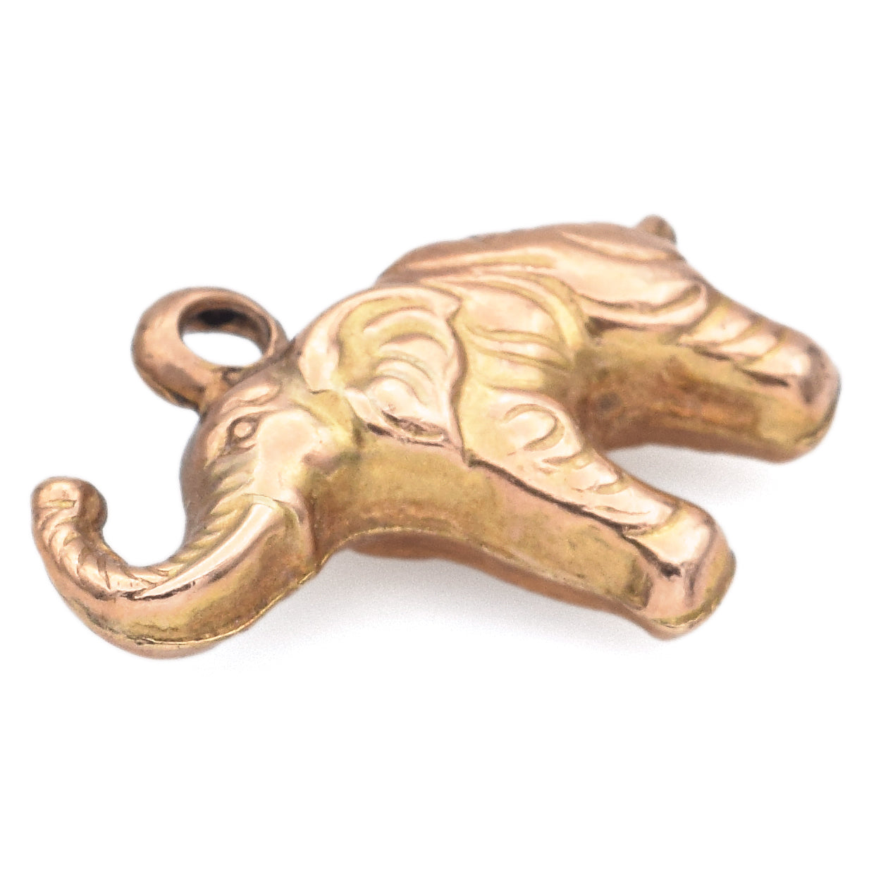 Vintage 10K Yellow Gold Elephant Charm Pendant 1.2 Grams