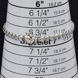 Estate 14K White Gold 0.60 TCW Diamond Mother and Child Tennis Bracelet