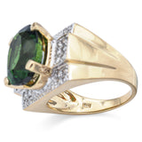 Laura Ramsey 14K Yellow Gold 6.43Ct Green Tourmaline, 0.56TCW Diamond Ring Size7