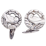 Vintage Georg Jensen Denmark Sterling Silver Classic Dove Bird Cufflinks #36