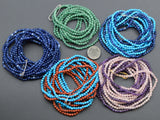 Lot of 18 Multi-Stone 4 mm Long Beaded Strand Necklaces