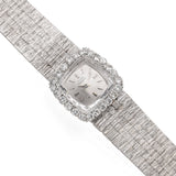 Vintage Girard Perregaux White Gold 0.96 TCW Diamond Ladies Hand Wind Wristwatch