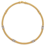 David Yurman 18K Yellow Gold Diamond Cable Collar Necklace