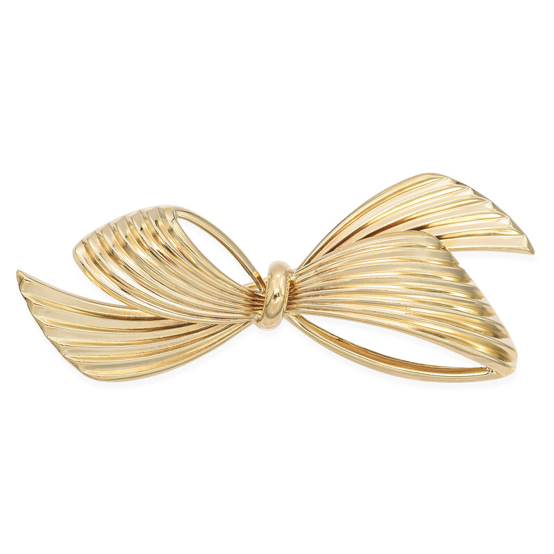 Tiffany & Co. 14K Yellow Gold Love Knot Bow Brooch