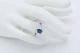 Estate 18K White Gold Sapphire Band Ring Size 5.5