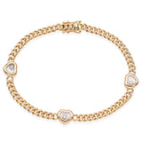 Chopard Happy Diamond Heart 18K Yellow Gold Bracelet