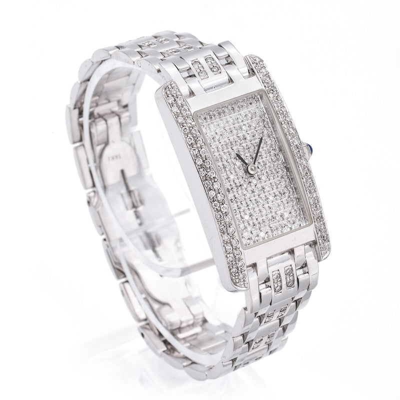 Estate 14K White Gold Diamond Quartz Women's Watch