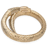 Vintage Whiting Davis Mesh Gold Plated Snake Serpent Coil Wrap Bracelet