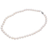 Vintage 14K White Gold Pearl Beaded Strand Necklace 16 Inches