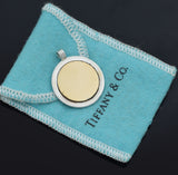 Tiffany & Co. 18K Yellow Gold & Sterling Silver Round Pendant + Pouch