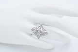 Antique Art Deco 18K White Gold 0.83 TCW Mine Cut Diamond Cocktail Ring Size 6.5