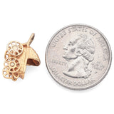 Vintage 14K Yellow Gold Baby Carriage Charm Pendant