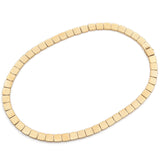 Tiffany & Co. 18K Yellow Gold Square Panel Mirror Link Necklace