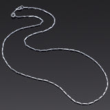 正白金 Platinum 1.5 mm Chain Necklace 18 Inches