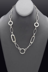 IPPOLITA Sterling Silver Hammered Oval Link Collar Necklace 21 Inches