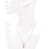 14K White Gold 1.05 TCW Diamond Pendant Necklace