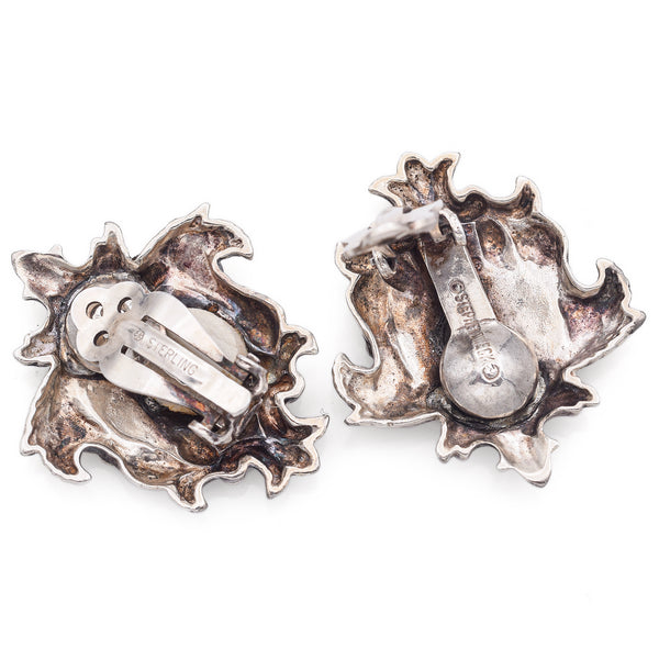 Vintage Stephen Dweck Sterling Silver Clip-On Earrings