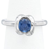 Estate 18K White Gold Sapphire Band Ring Size 5.5