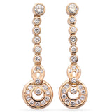 17K Yellow Gold Diamond Drop Earrings