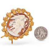 Antique 20K Gold Filled Talbot Cameo Brooch