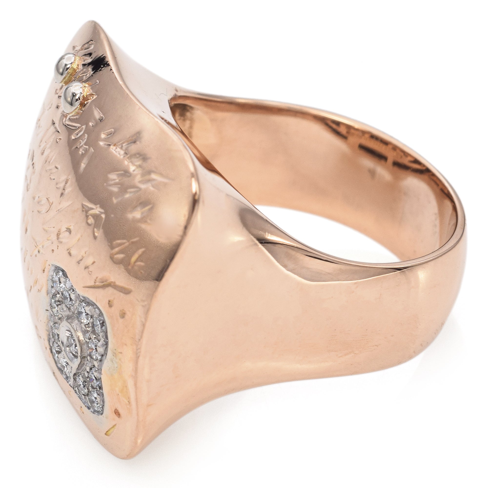 La Nouvelle Bague 18K Rose Gold Fiori Ring with Diamonds