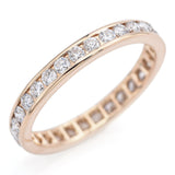 Estate 14K Yellow Gold 0.90 TCW Diamond 2.7 mm Eternity Band Ring Size 6