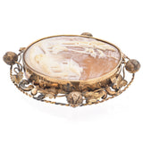 Antique Yellow Gold Cameo Going Home Filigree Brooch