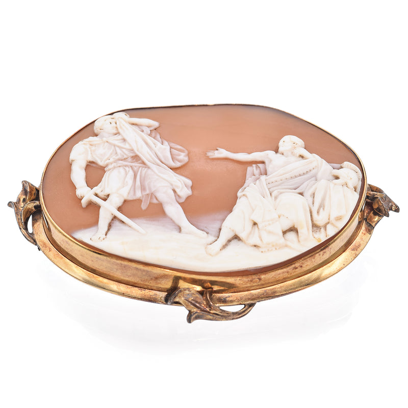 Antique Yellow Gold Cameo Macbeth Brooch