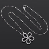 Alwand Vahan & Crest 0.66 TCW Diamond 14K White Gold Floral Pendant Necklace