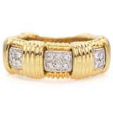 Roberto Coin Appassionata 18K Yellow Gold Diamond Ruby Woven Band Ring