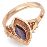 '89 10K Yellow Gold 0.80 Ct. Lab Amethyst, Diamond Penn State Univ. Class Ring