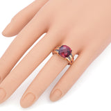 John C. Rinker 18K Yellow Gold 8.53ct Rubellite Tourmaline & Sapphires Band Ring