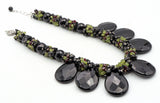 Lot of 2 Multi-Stone Beaded Strand Statement Bib Necklaces 480 Grams