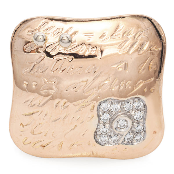 La Nouvelle Bague 18K Rose Gold Fiori Ring with Diamonds
