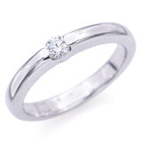 Hearts on Fire Co. 18K White Gold Ct Round Diamond Solitaire Ring Size 5.75