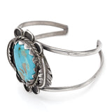 Vintage Sterling Silver Turquoise Southwestern Cuff Bracelet 26.4 Grams