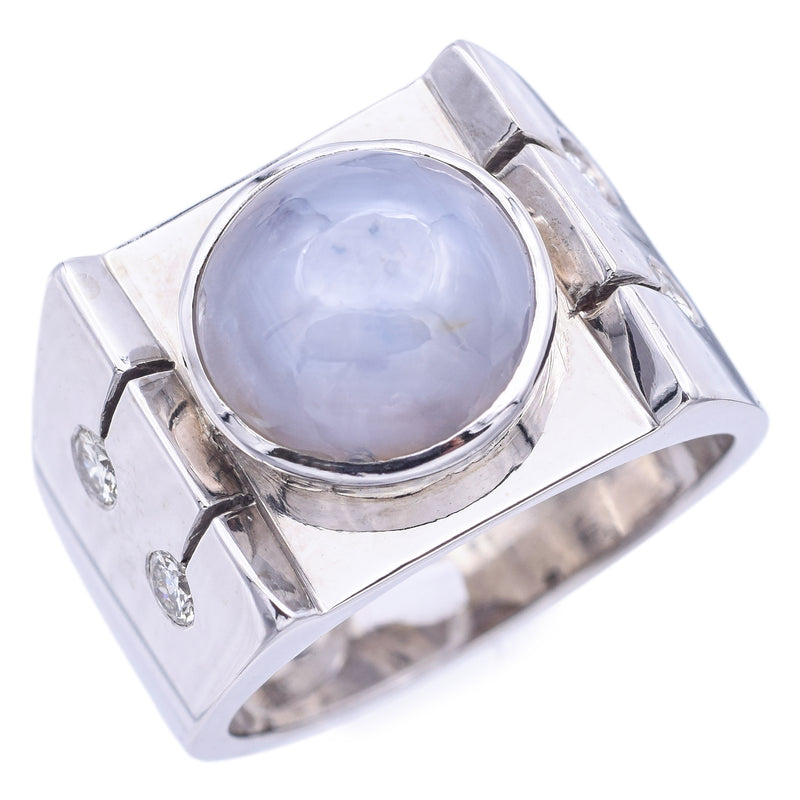 GEMOLITHOS Star Purple Sapphire and Diamond Ring, 1930s For Sale at 1stDibs  | purple star sapphire ring, natural purple star sapphire, star sapphire  purple