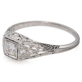 Antique Art Deco Platinum 0.33 TCW Diamond Band Ring