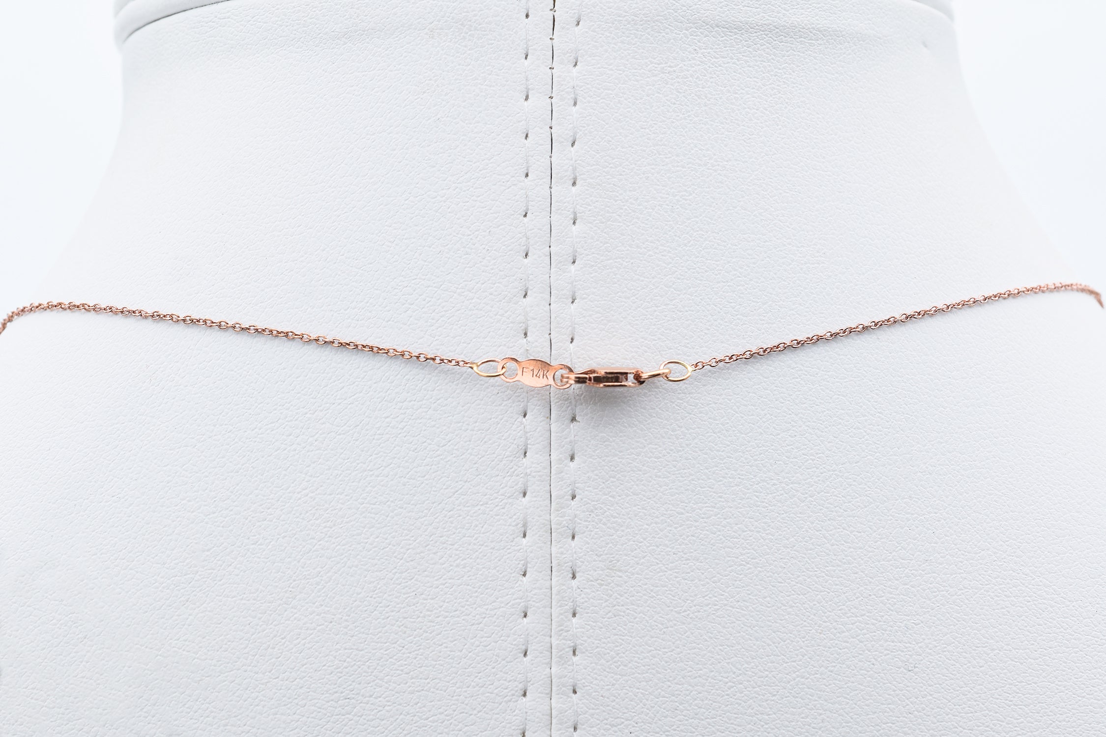 Rafa 14K Rose Gold 0.54 TCW Diamond Ribbon Pendant Necklace 17 Inches